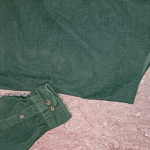 Vintage. Made in USA. Lands' End. 💯 Cotton mini-corduroy button-up Men's L - Picture 3 of 14